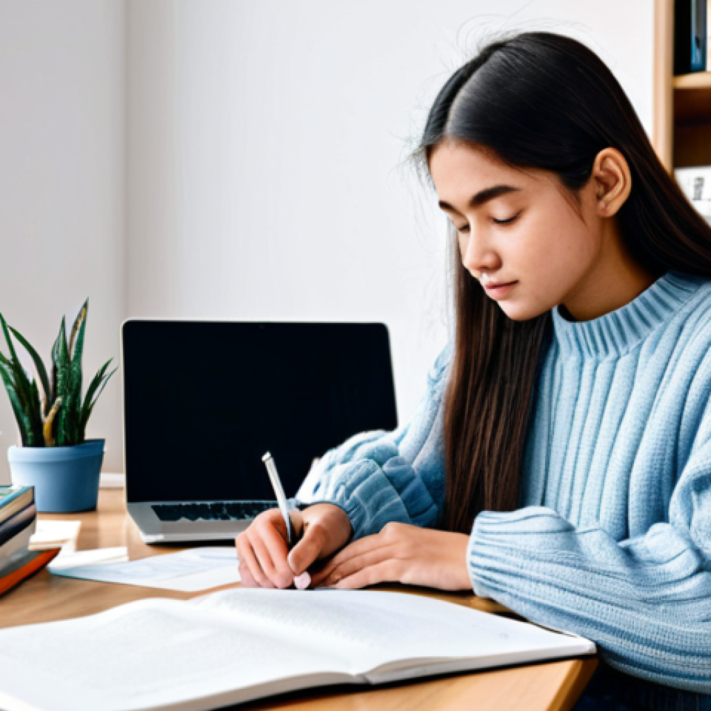Focused Study Session**

A student sitting at a well-lit desk, surrounded by textbooks and skincare product guides, fully clothed in a modest sweater and jeans, appropriate attire, safe for work. The environment is a tidy home study space with a laptop displaying an INCI ingredient list. Perfect anatomy, correct proportions, well-formed hands, proper finger count, natural body proportions. Professional photography, high quality, family-friendly, emphasizing concentration and learning.

**