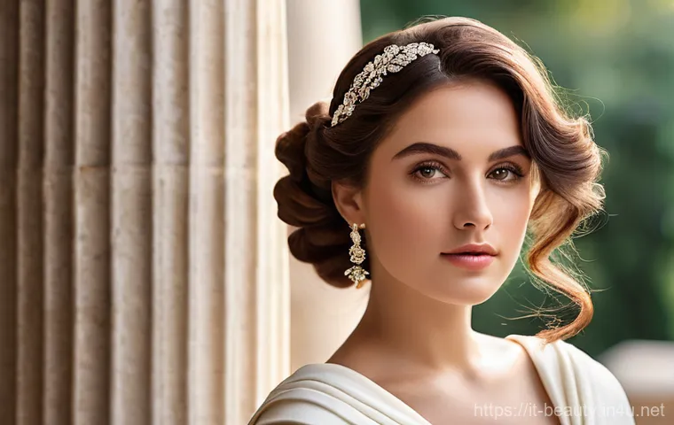 메이크업의 문화적 이해와 적용 - **Prompt 1: Echoes of Ancient Italian Beauty**
    "A stunning Italian woman, in her late 20s, with ...