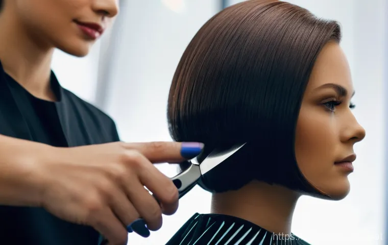 미용사 실기 시험 합격 전략 - **Meticulous Salon Preparation for an Exam:**
    "A hyperrealistic, brightly lit, wide shot of a fe...