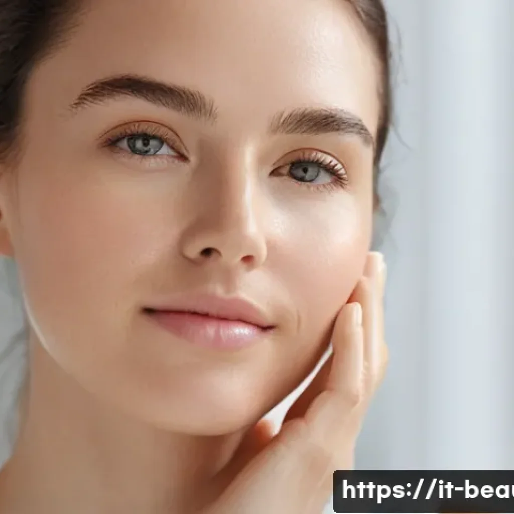 피부 미용 중점 과목 분석 - **Prompt:** A close-up portrait of a woman in her early 30s, with a serene and confident expression....