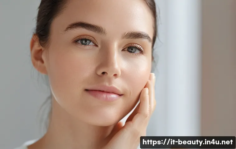 피부 미용 중점 과목 분석 - **Prompt:** A close-up portrait of a woman in her early 30s, with a serene and confident expression....