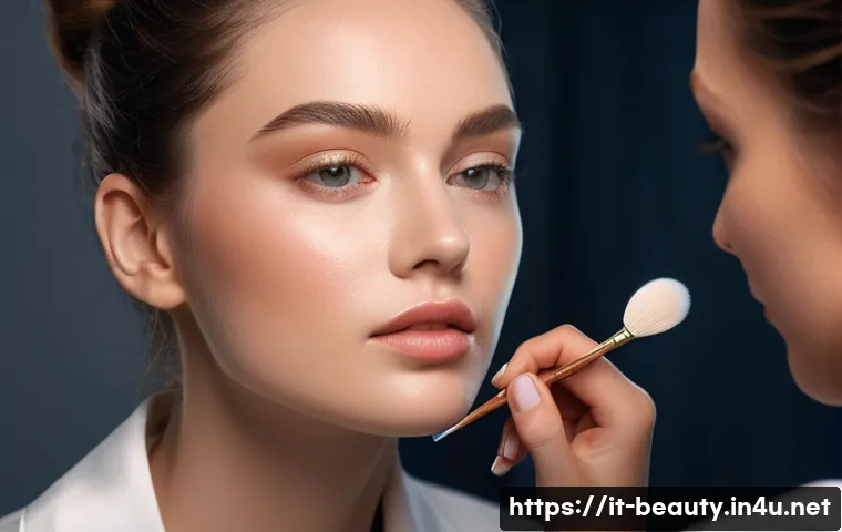 메이크업 아티스트 실무 사례 - **Prompt 1: Crisis Management during a Fashion Shoot**
    A highly skilled female makeup artist, wi...